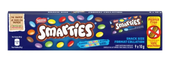 Nestle Smarties Chocolate Strips 9 Mini Boxes, 90g