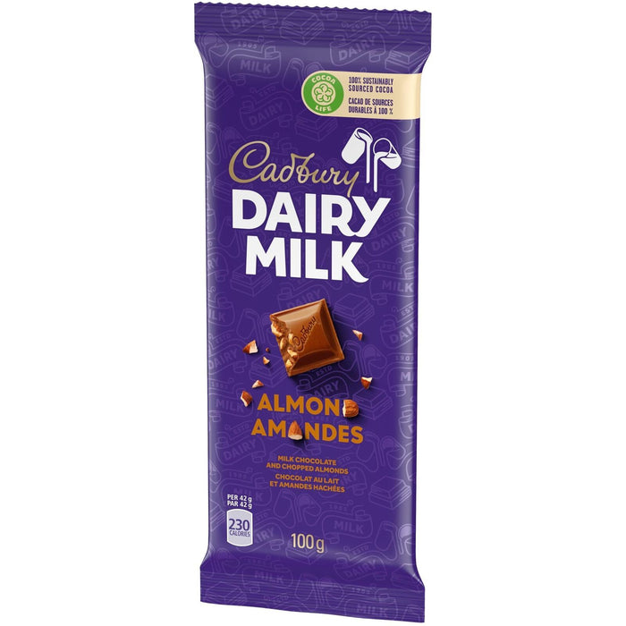 Cadbury Dairy Milk Almond Chocolate Bar 100g/3.5oz