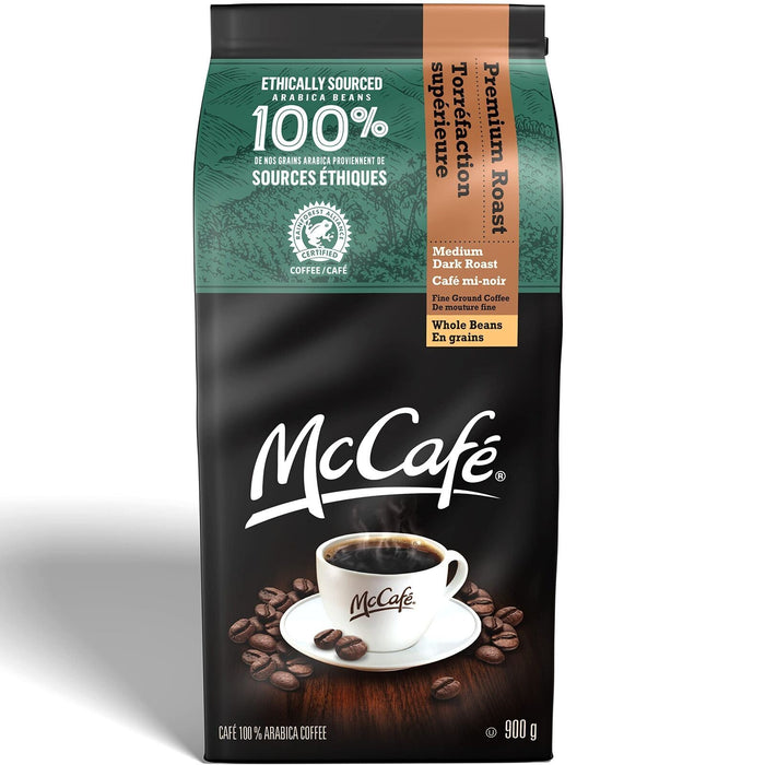 McCafe Medium Dark Premium Roast Whole Beans, 900g/31.7oz.