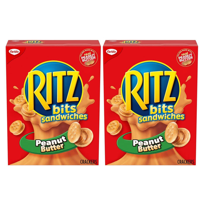 Ritz Crackers Bits Peanut Butter Sandwich Crackers, 180g/6.3oz 2 BOXES