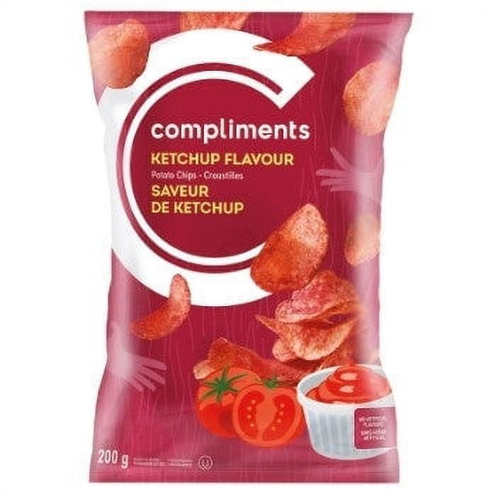 Compliments Ketchup Potato Chips, 200g/7.1oz Bag