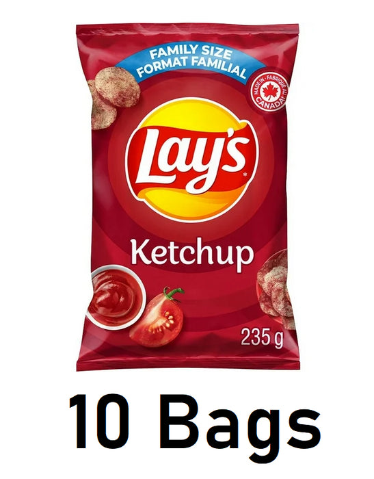 Lays Ketchup Potato Chips 235g Each 10 Bags