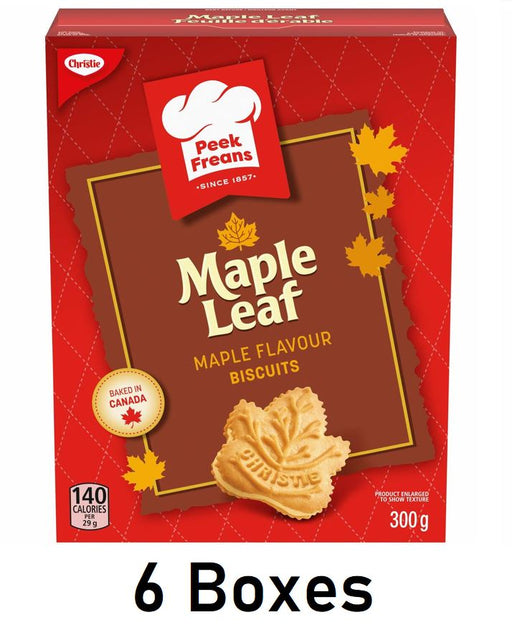 Christie Maple Leaf Cookies 300 Grams Each 6 Boxes Canadian Maple Cookies - CanadaGrocery