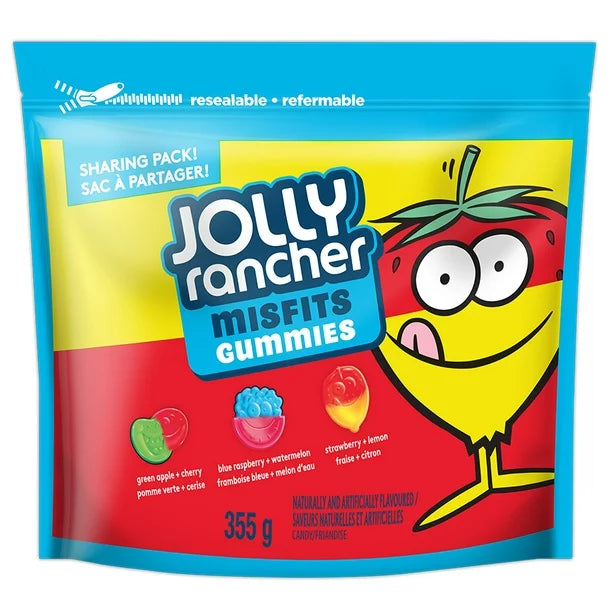 Jolly Rancher Misfits Assorted Original Gummies, 355g/12.4 oz., Sharing Bag