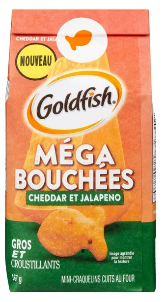 Goldfish Mega Bites Cheddar Jalapeno Crackers, 167g