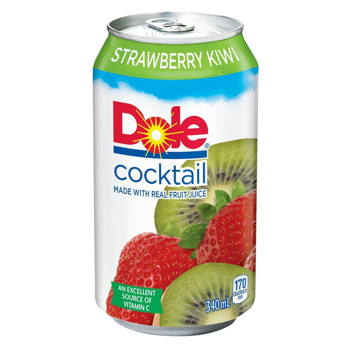 Dole Strawberry Kiwi Fruit Juice 340ml/ 11.5oz Each 12 Can Case - CanadaGrocery