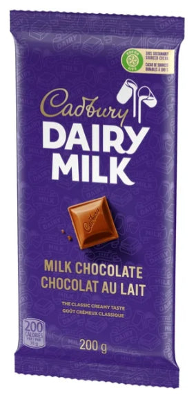 Cadbury Dairy Milk, Milk Chocolate, The Classic Creamy Taste, Chocolate Bar, 200g