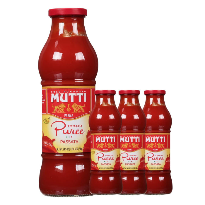 Mutti Tomato Sauce Puree (Passata), 24.5 oz 4 Bottles