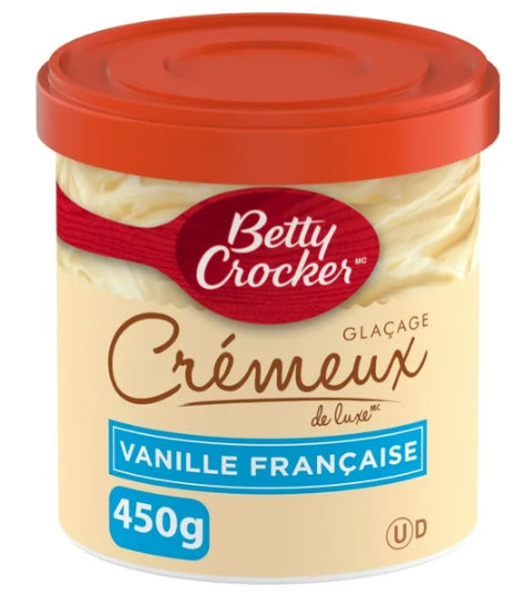 Betty Crocker Creamy Deluxe Frosting, French Vanilla, Gluten Free, 450g