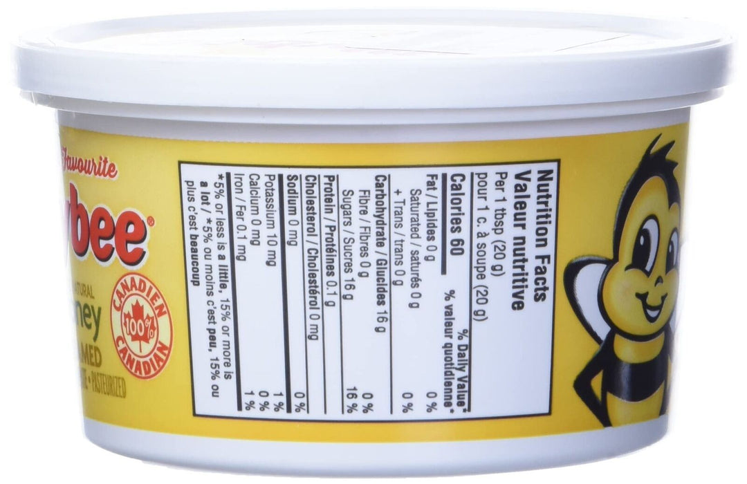 Billy Bee, Pure Natural Honey, Creamed White, Tub, 500g/17.6oz