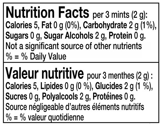 EXCEL, Winterfresh Flavored Mints, 1 Tin, 34g