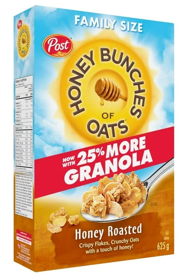 Post Honey Bunches of Oats Honey Roasted Cereal, Family Size, 625g