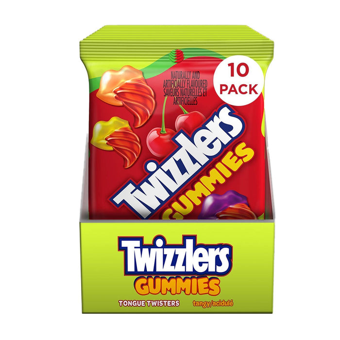 Twizzlers Gummies- Tangy Tongue Twisters Candy 6.4 oz (10ct) {Canadian Product}