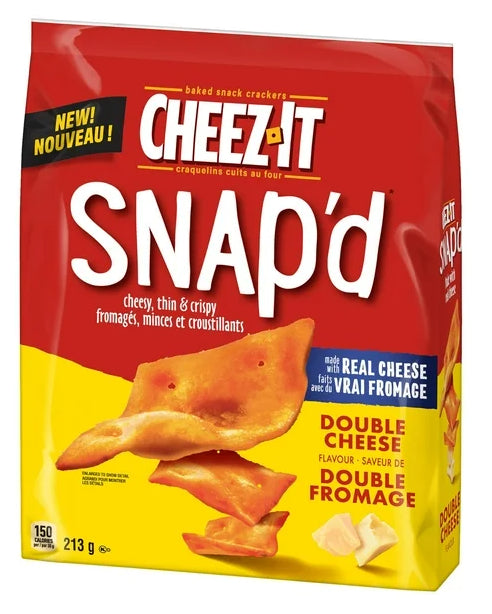 Cheez-It Snap'd Double Cheese Flavor Crackers, 213g