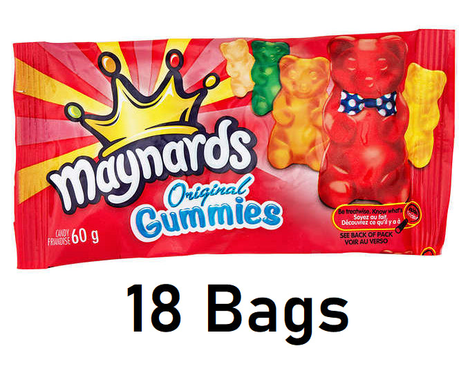 Maynard's Original Gummies 60g Each 18 Bags