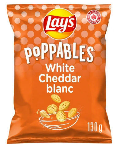 Lay's Poppables White Cheddar Flavored Potato Snacks, 130g