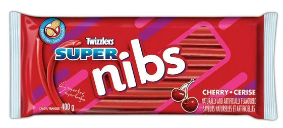 TWIZZLERS SUPER NIBS Cherry Licorice Candy, 400g