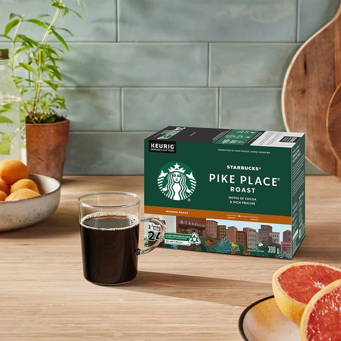 Starbucks Single-Serve Coffee K-Cup, Pike Place, Carton Of 24