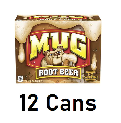 MUG Root Beer, 355mL/12 floz Each 12 Cans