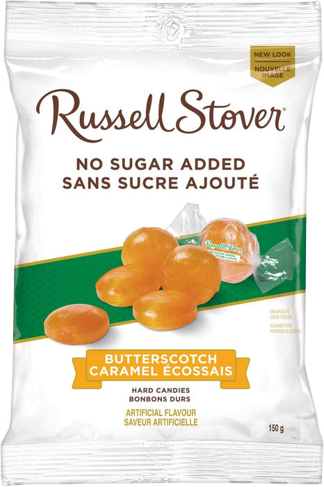 Russell Stover, Butterscotch No Sugar Added Hard Candies, Bag, 150g/5.3oz