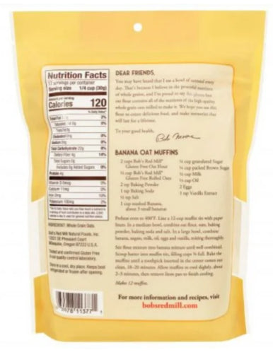 Bob's Red Mill Gluten Free Oat Flour, 510g