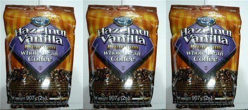 Zavida Hazelnut Vanilla Flavored Coffee Beans 907g Each 3 Bags