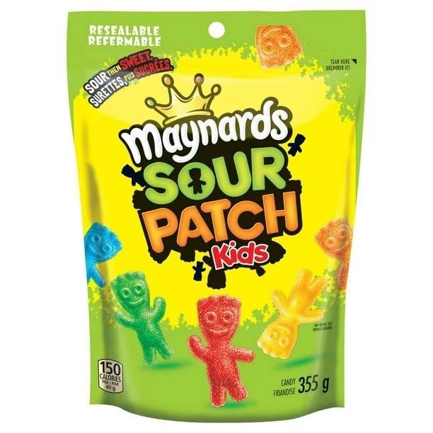 Maynards Bundle, Swedish Berries, Fuzzy Peach, Sour Patch Kids 315g Each - CanadaGrocery