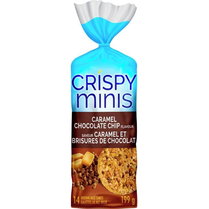 Quaker Crispy Minis Caramel Chocolate Chip Brown Rice Cakes, 199g/7oz, 4 BAGS