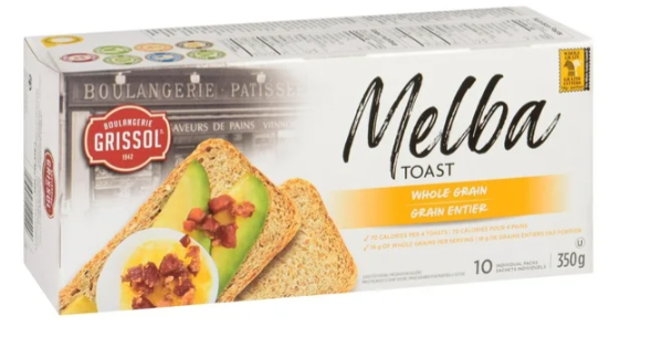 Boulangerie Grissol Melba Toast Whole Grain, 10pc 350g