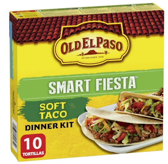 Old El Paso Smart Fiesta Soft Taco Dinner Kit, 354g