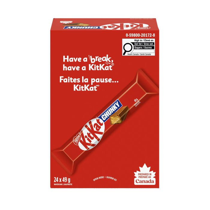 Nestle KitKat Chunky Milk Chocolate Bars Case, 24x49g