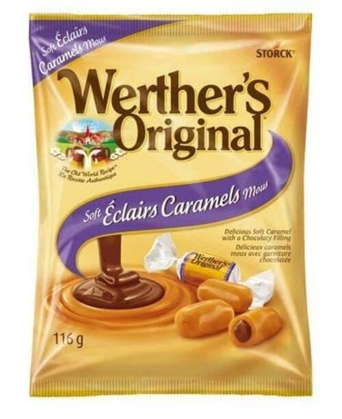 Werther's Original Soft Eclairs Caramel Candies, 116g/4.1oz,