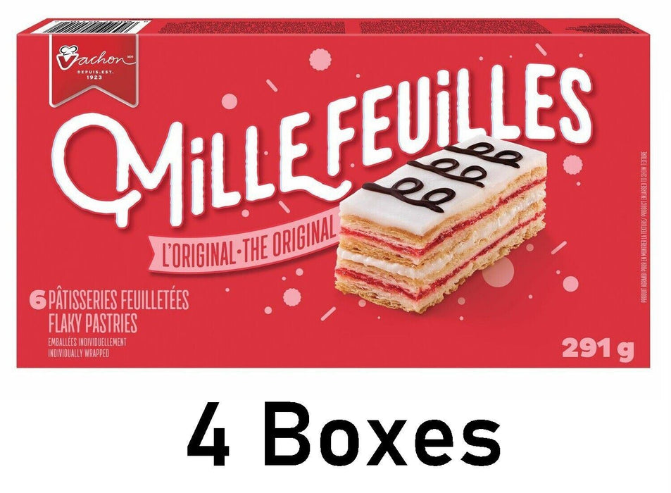 Vachon Mille Feuilles Flaky Pastries 6 Cakes Per Box 291g Each 4 Boxes