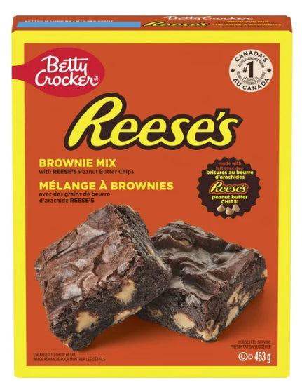 Betty Crocker Reese's Brownies Mix with Peanut Butter Chips, 453g