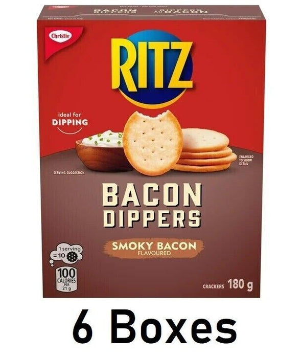 Christie Ritz Bacon Dippers Crackers 180g Each 6 Boxes