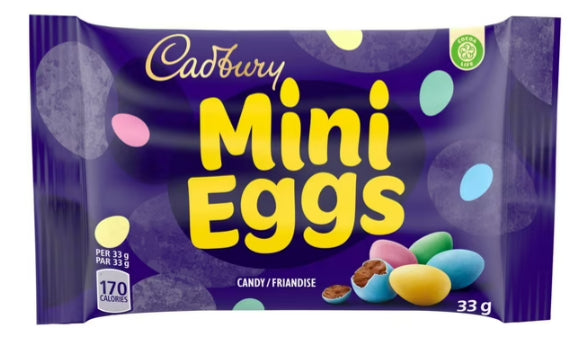 Cadbury Mini Eggs,Chocolate Candy Eggs, 33g