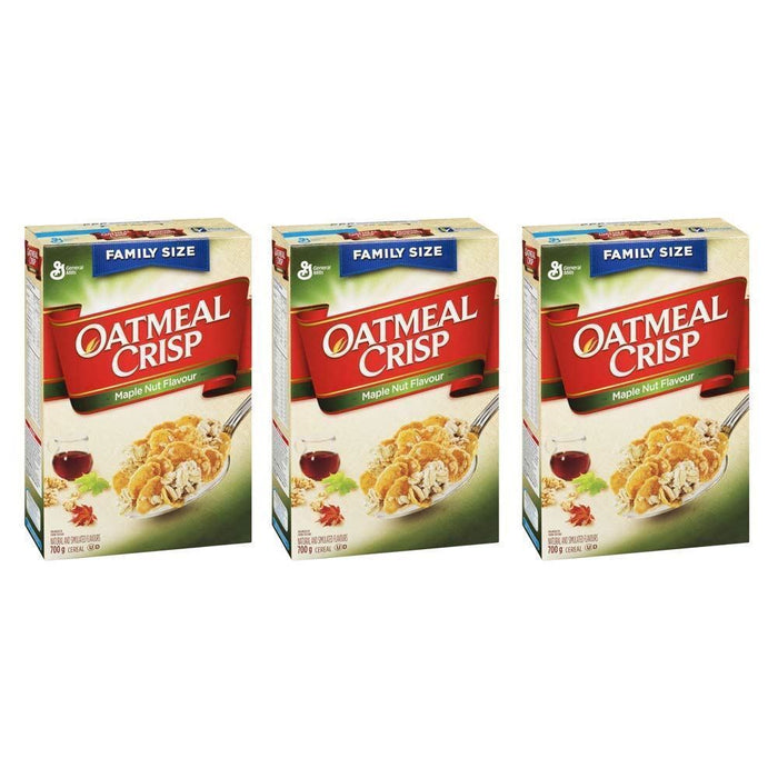 Oatmeal Crisp Maple Nut Cereal Family Size 700g/24.7oz Each 3 Boxes