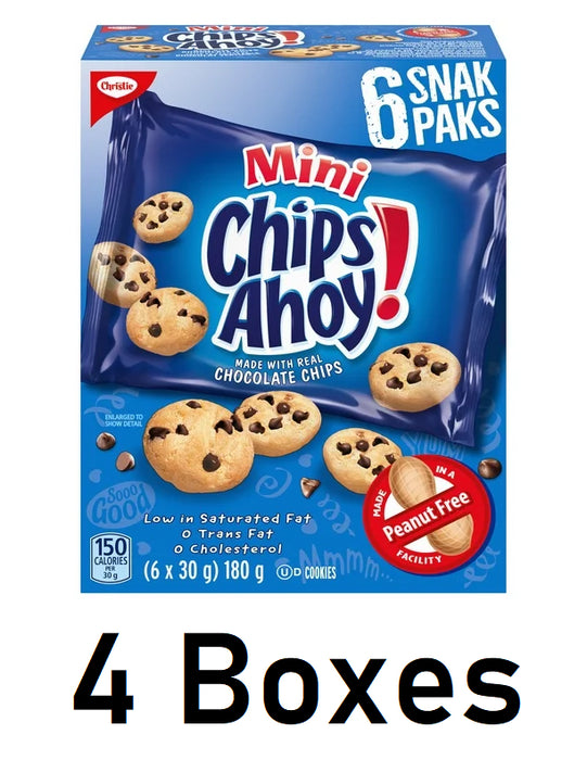 Chips Ahoy! Snak Paks Mini 180g/6.3oz Each 4 Boxes