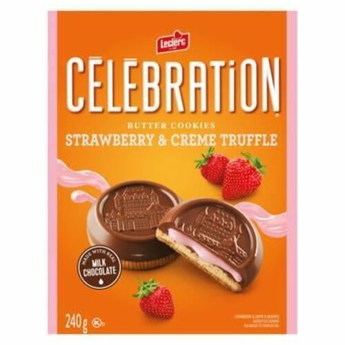 Leclerc Celebration Cookies Strawberry and Creme Truffle 9oz {Canadian Product} - CanadaGrocery