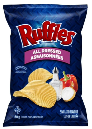 Ruffles All Dressed Flavored Potato Chips, 66g