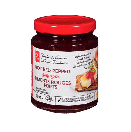 President's Choice Hot Red Pepper Jelly 250ml/8.5oz Jar - CanadaGrocery