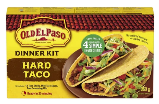 Old El Paso Hard Taco Dinner Kit, 250g