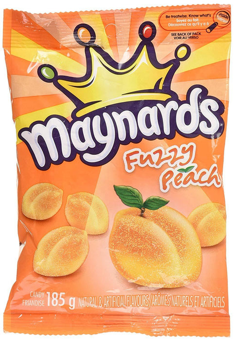 Maynards Fuzzy Peach Gummy Candy, 154 Grams