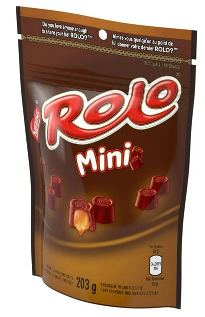 Rolo Minis Milk Chocolate And Chewy Caramel Pieces, 203g