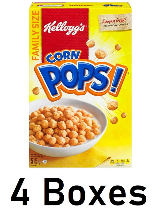 Kellogg's Corn Pops Cereal 515g Each 4 Boxes From Canada