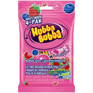 Wrigley's Mixed Fruit Flavoured Bubble Gum Variety Pack 5 Pieces 4 Packs, 160g