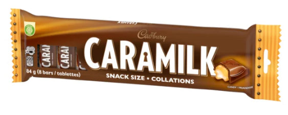 Cadbury Caramilk, Mini Chocolate Candy Bars, Pack of 8, 84g