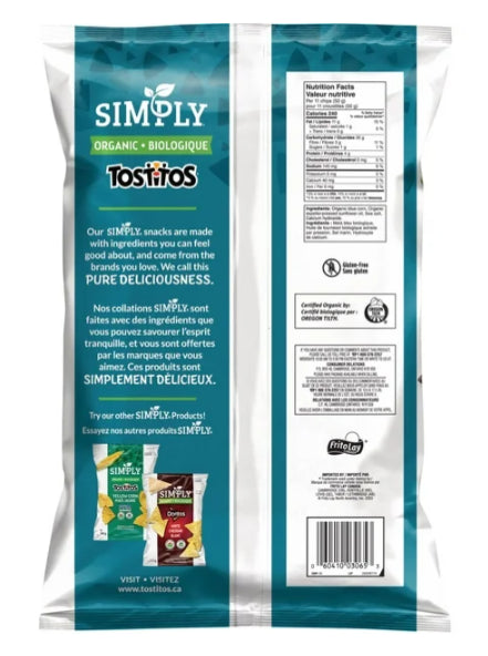 Tostitos Simply Organic Tortilla Chips Blue Corn 240g