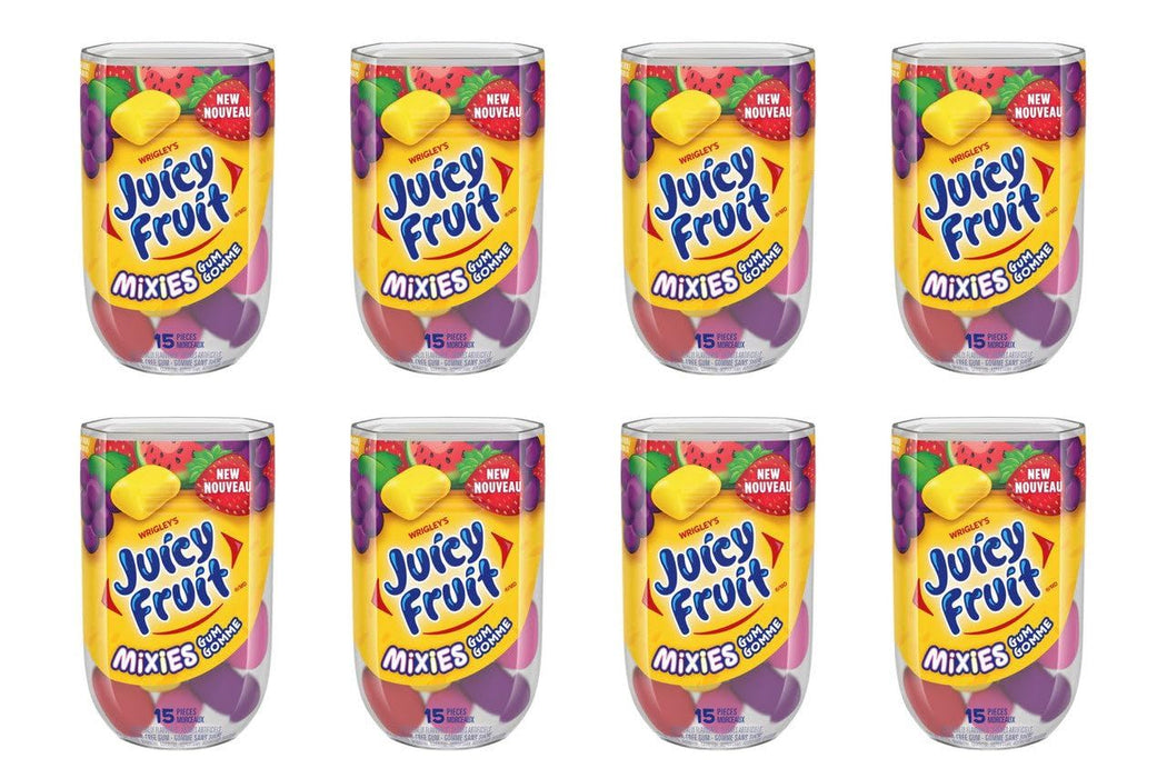 Juicy Fruit Mixes Chewing Gums 15 Pieces Each 8 Containers