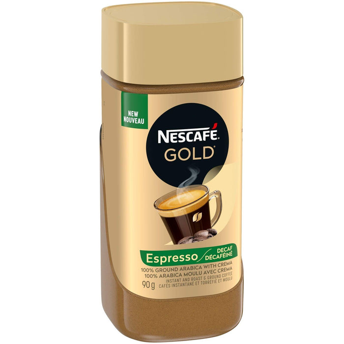 NESCAFE Gold Espresso Decaf Instant Coffee, 90g/3.2oz